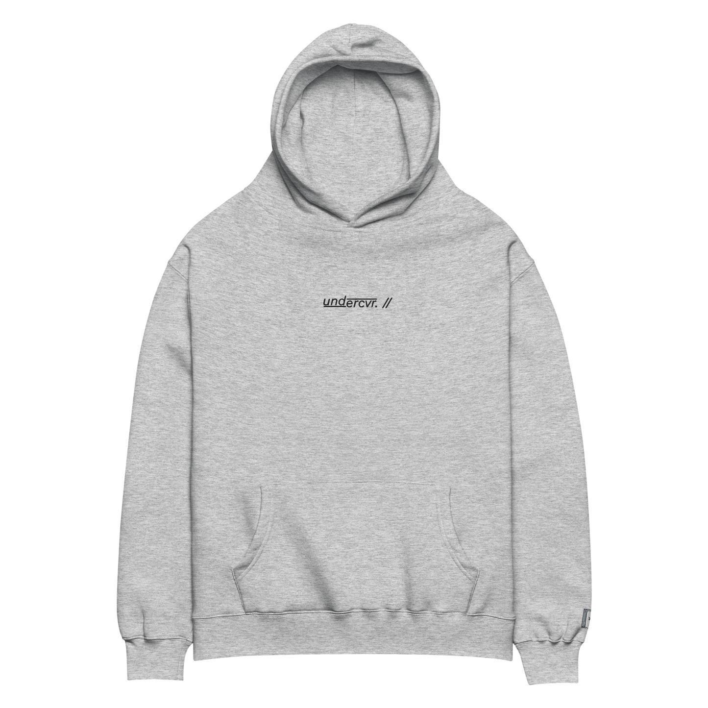 undercvr. // classic hoodie. // (GREY W/ BLACK LOGO)