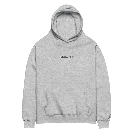 undercvr. // classic hoodie. // (GREY W/ BLACK LOGO)