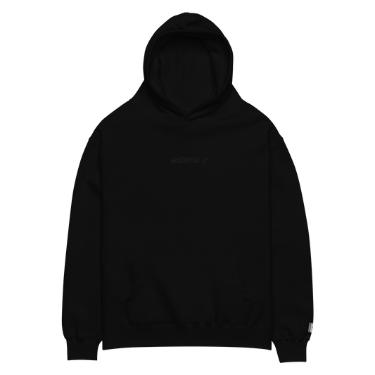 undercvr. // classic hoodie. // (BLACK OUT)