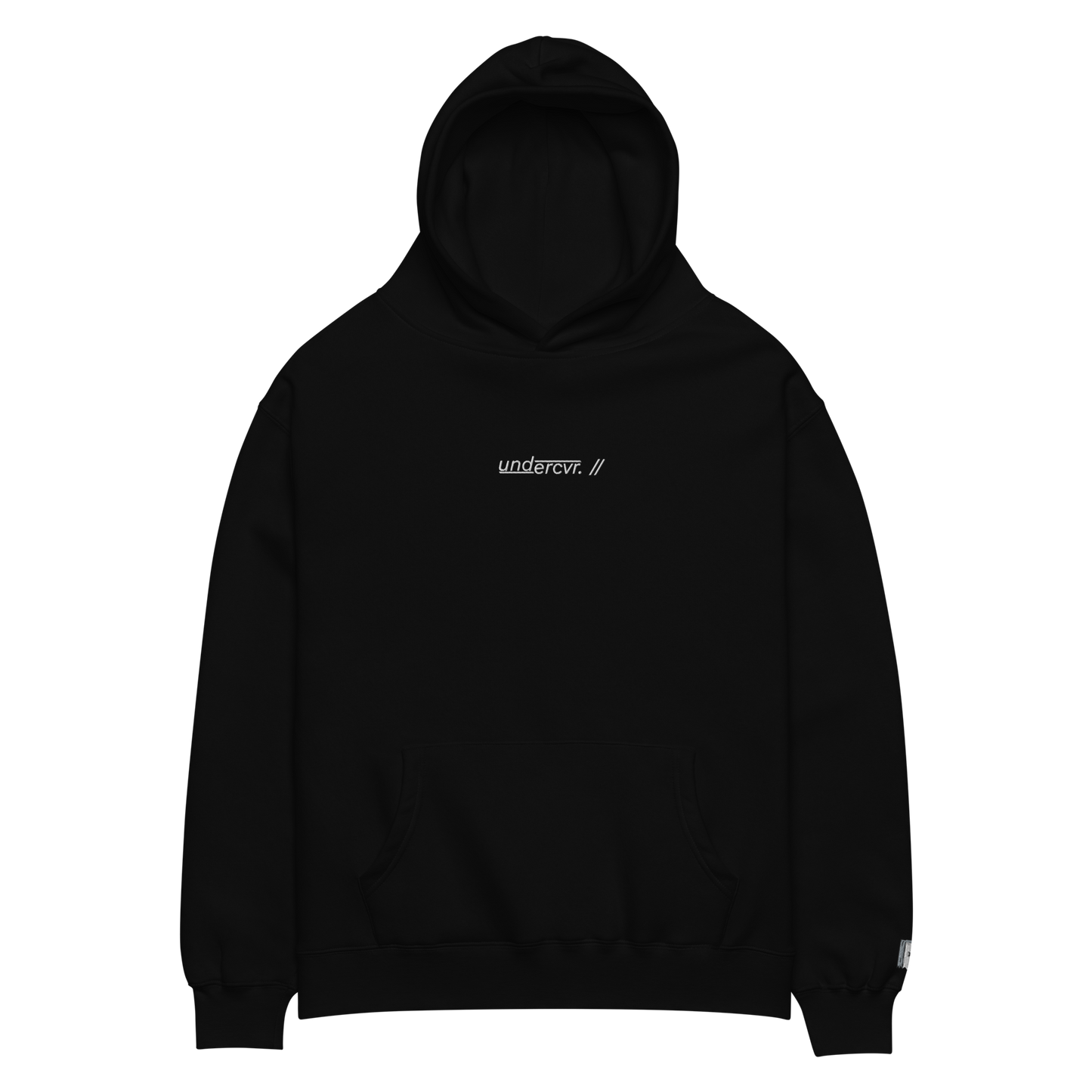 undercvr. // classic hoodie. // (BLACK W/ WHITE LOGO)